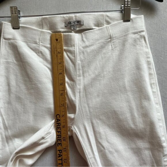 Nic + Zoe white stretchy pull on denim jeans Sz 4 - Picture 9 of 11